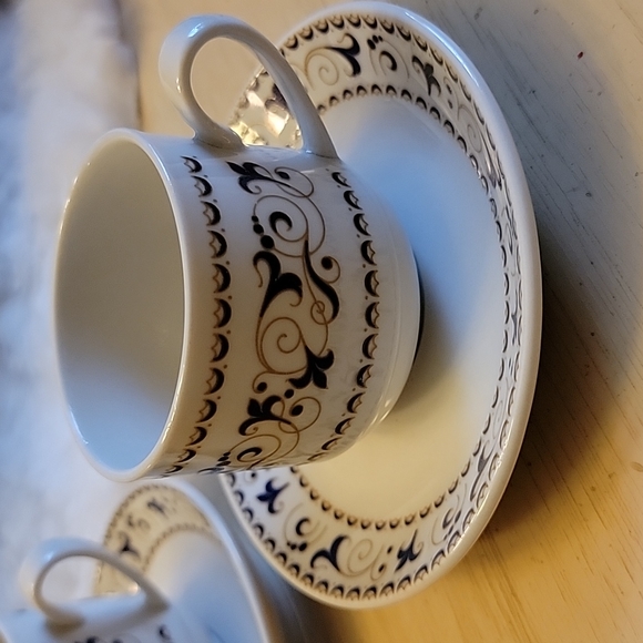tognana Dining Set Of 2 Vintage Tognana Espresso Cups And Saucers Poshmark